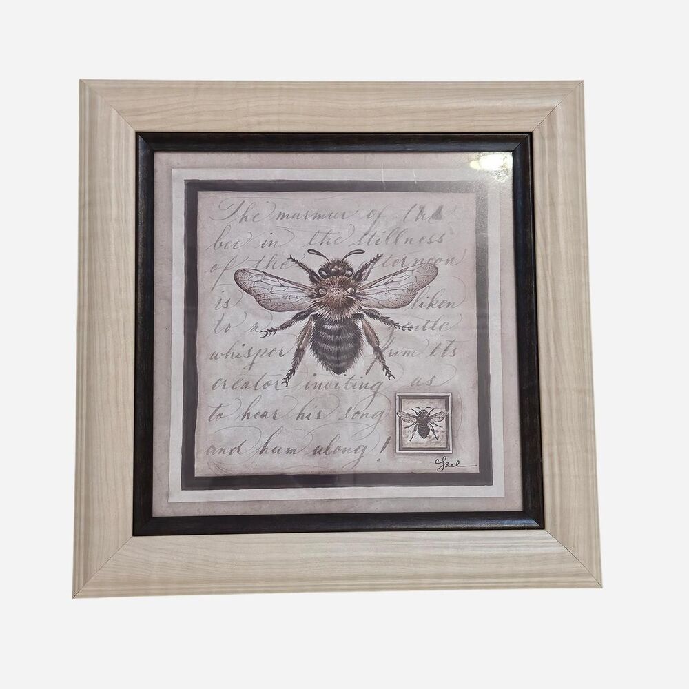y2k cottagecore granola framed bee print constance lael art